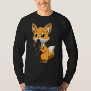 Camiseta Raposa Crianças Meninas Meninas Mulheres