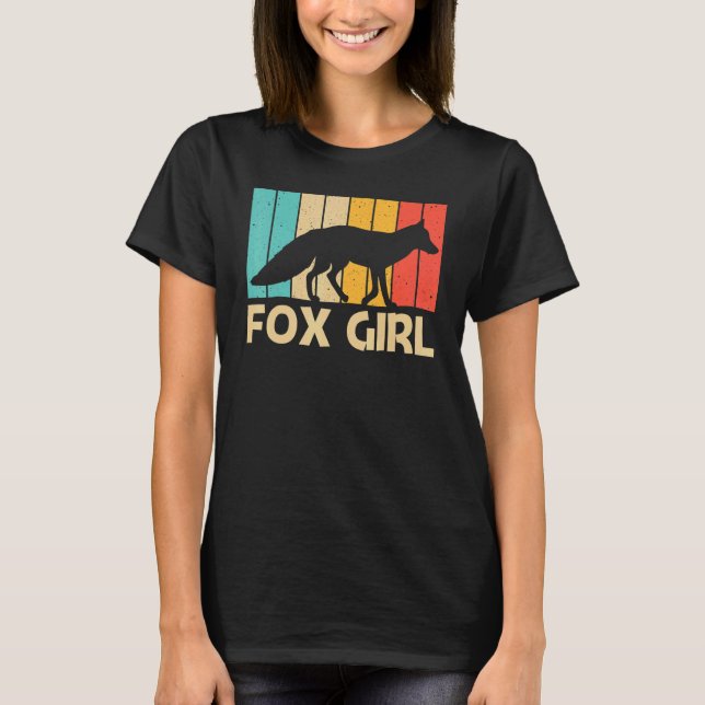 Camiseta Raposa Cura Para Meninas Crianças Fennec Fox Flore (Frente)