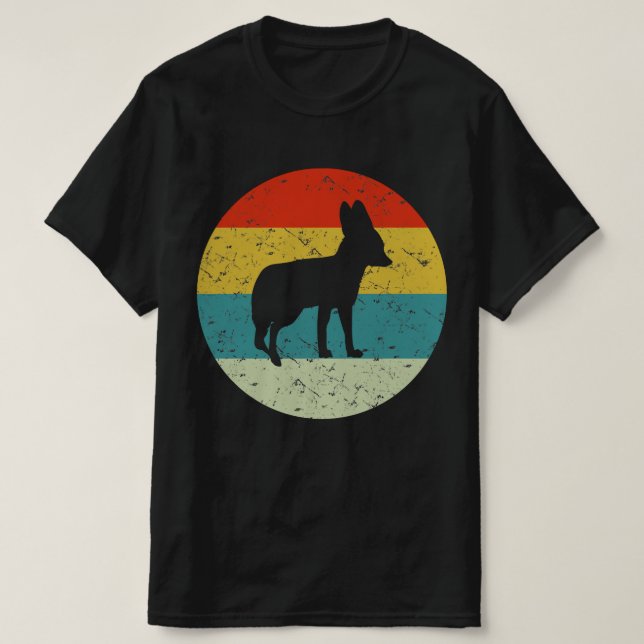 Camiseta raposa de feneche de vintage (Frente do Design)