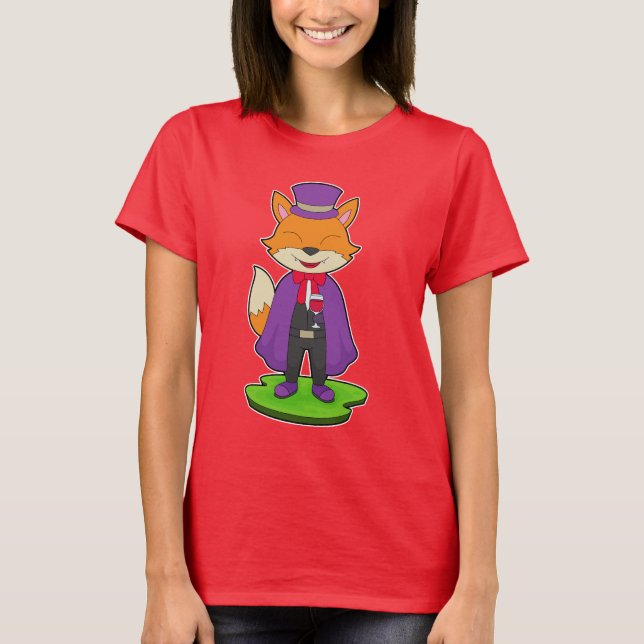 Camiseta Raposa de Halloween Vampiro (Frente)