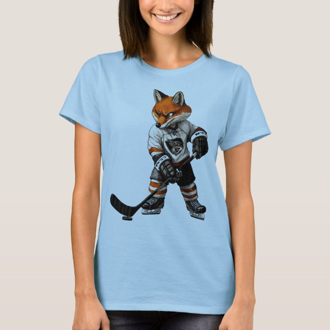Camiseta Raposa de Hóquei no Gelo (Frente)