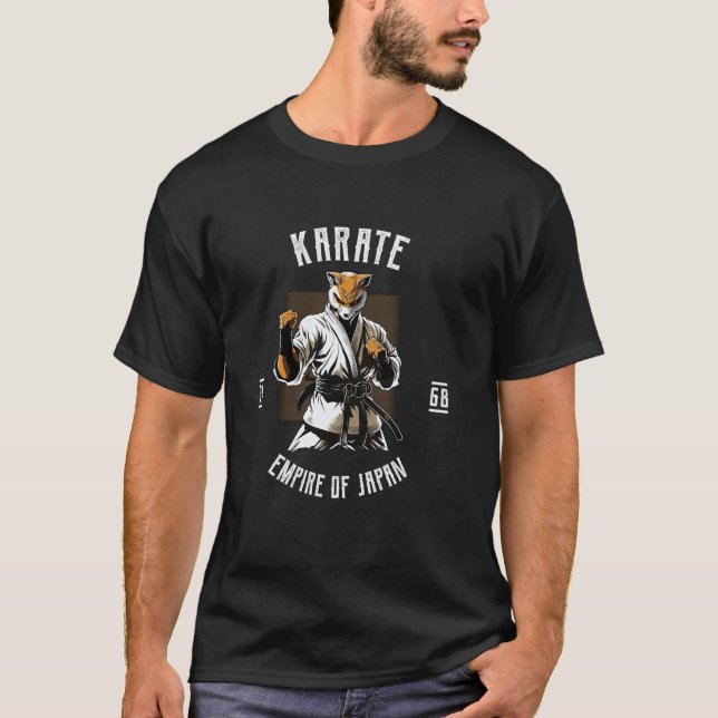 Camiseta Raposa de Karatê Clássico - Combate de Artes Marci (Frente)