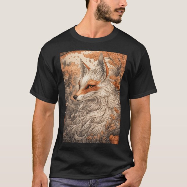 Camiseta Raposa de Kitsune Japonesa (Frente)
