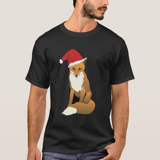 Camiseta Raposa de Natal giro (Frente)