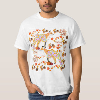 Camiseta Raposa de outono Colorida