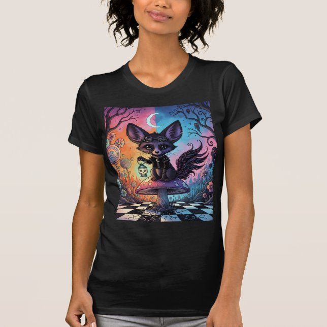 Camiseta Raposa dividida pelos Realms de Crepúsculo (Frente)