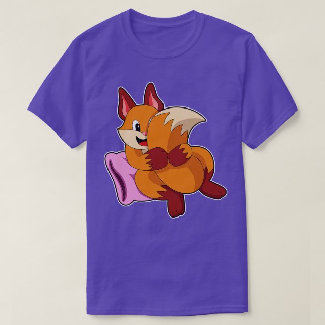 Camiseta Raposa Dormindo Com Travesseiro (Frente do Design)