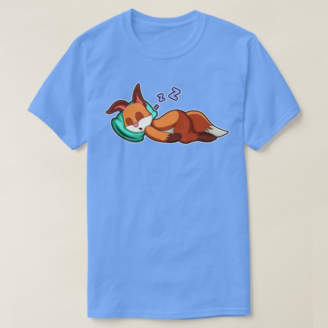 Camiseta Raposa dormindo com travesseiro 1 (Frente do Design)