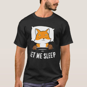 Camiseta Raposa Dormindo Deixe-Me Dormir Raposa Bonita