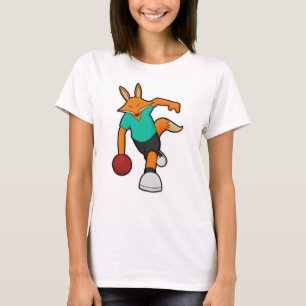 Camiseta Raposa em Boliche com Bola de boliche