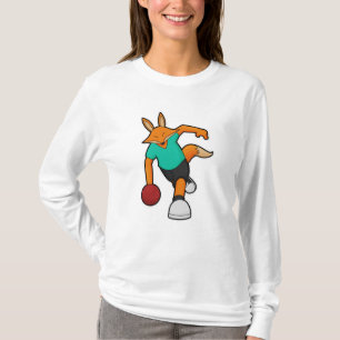 Camiseta Raposa em Boliche com Bola de boliche