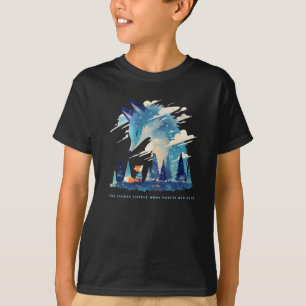 Camiseta Raposa encontrando Espírito de Raposa Cósmica em a