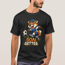 Camiseta Raposa Engraçada Jogando Futebol Projeto de Desenh