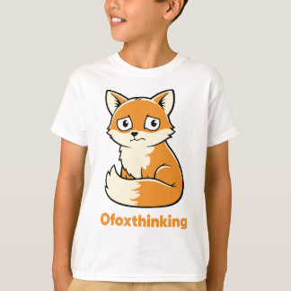 Camiseta raposa engraçada pensando demais melhor presente p