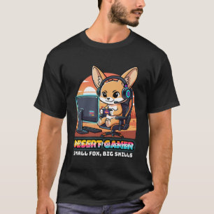 Camiseta Raposa Fennec Gamer do Deserto - Streamer de Jogos