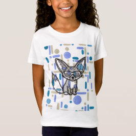 Camiseta Raposa Fennec Legal com Óculos de Sol Geométrico A
