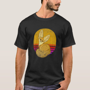 Camiseta Raposa Fennec Vintage Retro Foxes Fofos