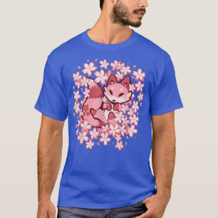 Camiseta Raposa-Flor-Cereja - Raposa-Rosa-Gelada