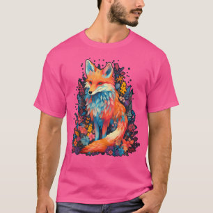 Camiseta Raposa Flor Cuja Raposa Floral De Verão É Febre