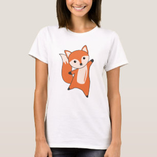 Camiseta Raposa Floresta Animal Raposa Laranja Kawaii Anima