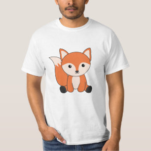 Camiseta Raposa Floresta Animal Raposa Laranja Kawaii Anima