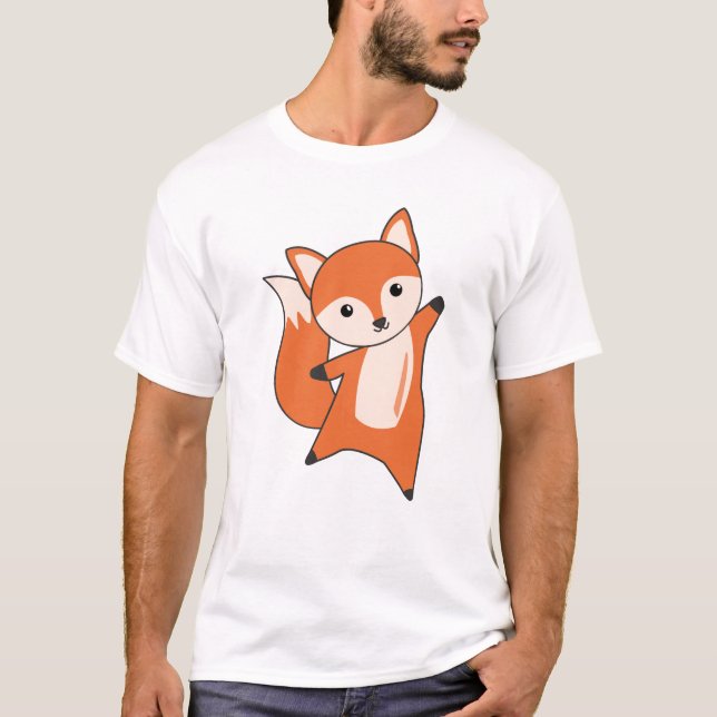 Camiseta Raposa Floresta Animal Raposa Laranja Kawaii Anima (Frente)