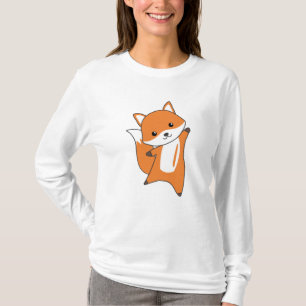 Camiseta Raposa Floresta Animal Raposa Laranja Kawaii Anima