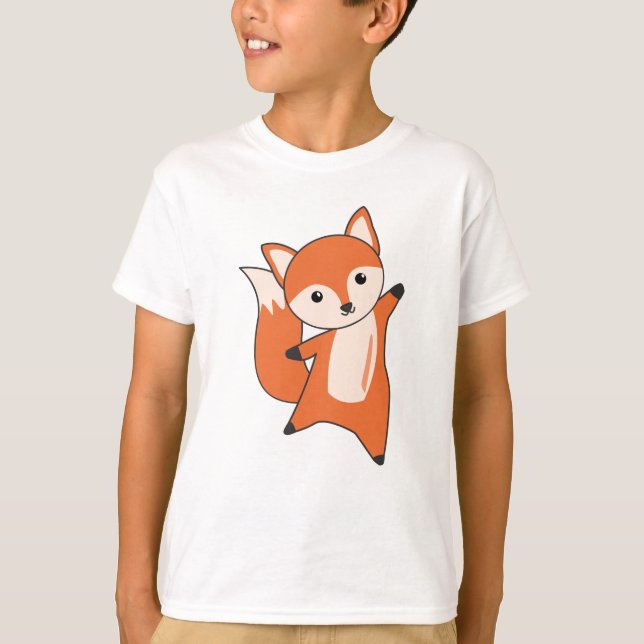 Camiseta Raposa Floresta Animal Raposa Laranja Kawaii Anima (Frente)