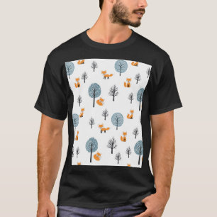 Camiseta Raposa Florestal: Fundo Branco Vintage