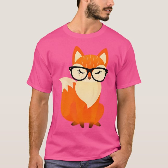 Camiseta Raposa-Geek-Coca Com Óculos (Frente)