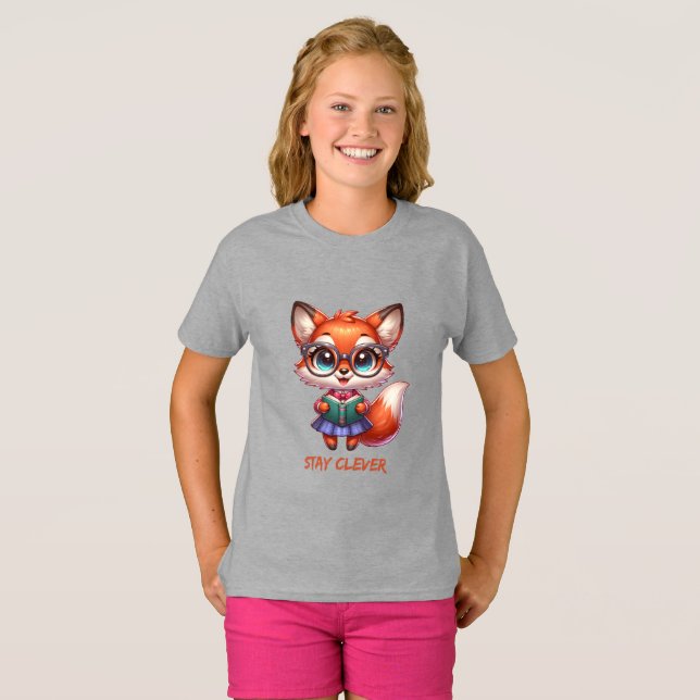 Camiseta Raposa Inteligente e Esperta (Frente Completa)