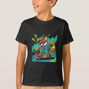 Camiseta Raposa Legal de Skate Retro Funky Skatista Vintage