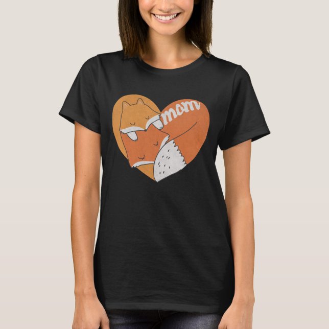Camiseta Raposa-Mãe e Raposa-Bebê Amor (Frente)