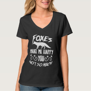Camiseta Raposa Me Faz Feliz Você Não É Tão Sarcástico Chri