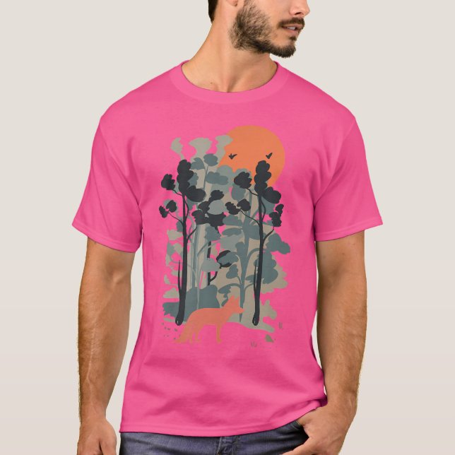 Camiseta Raposa Na Floresta - Natureza No Exterior A Viagem (Frente)