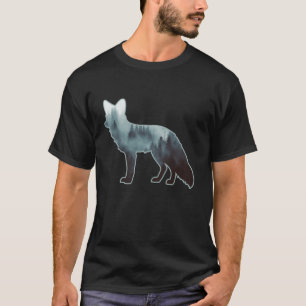 Camiseta Raposa Natureza Montanhas Florestas Árvores Animai