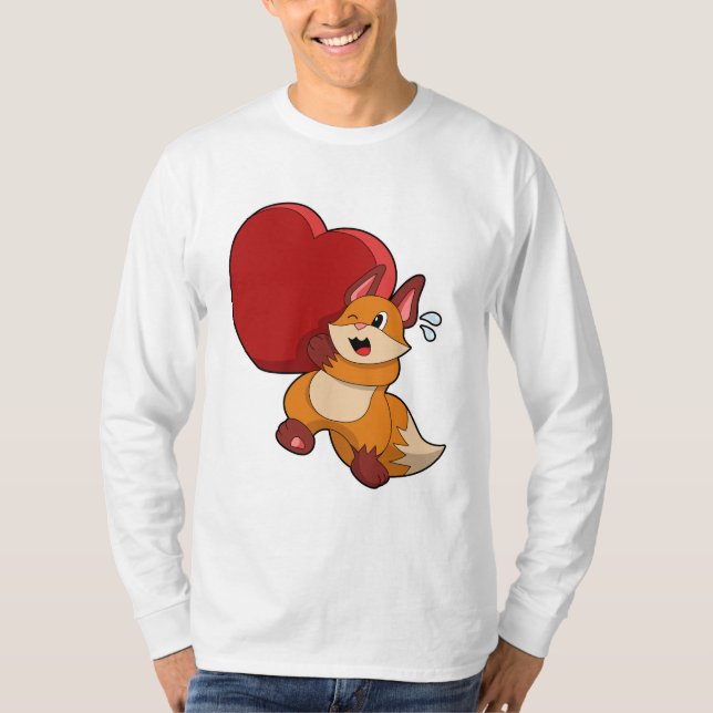 Camiseta Raposa no Amor com Coração (Frente)