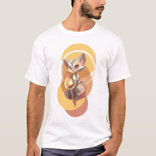 Camiseta Raposa Noturna Geométrica