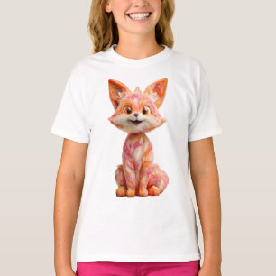 Camiseta Raposa Pastel Remoinho de Mármore Fox Kids
