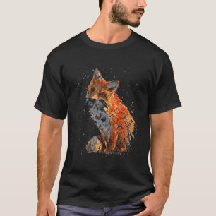 Camiseta Raposa Pintada À Mão