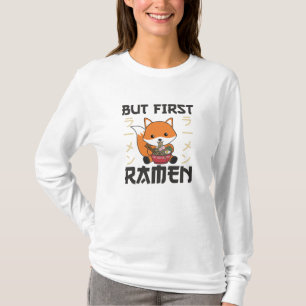 Camiseta Raposa Por Ramen Cute Kawaii Foxes
