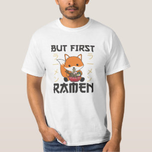 Camiseta Raposa Por Ramen Cute Kawaii Foxes