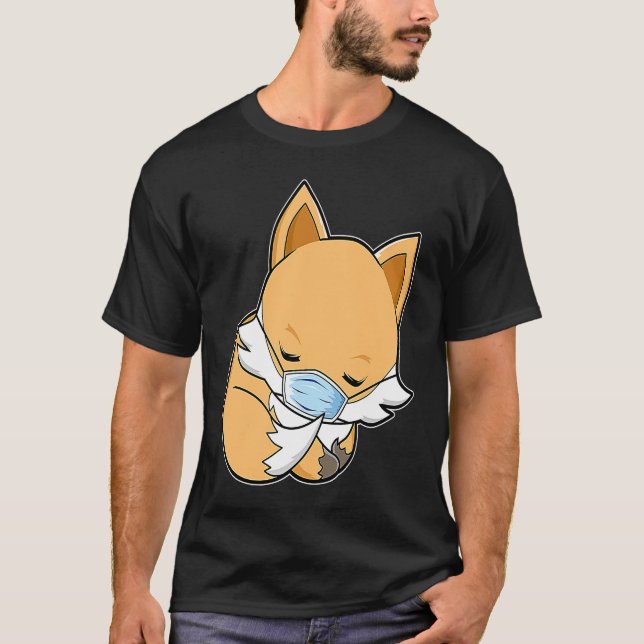 Camiseta Raposa Raposa Raposa com Raposa com Rosto Dormindo (Frente)