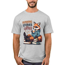 Raposa Relaxada com Café - Amantes de Livros Louco