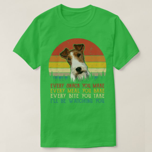 Camiseta Raposa Retroativa, Terrier Cada Pica Que Você Faz  (Frente do Design)