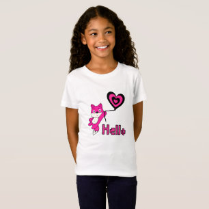 Camiseta Raposa rosa com coração