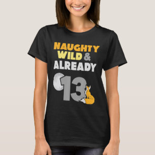 Camiseta Raposa Selvagem E Já 13 De Aniversário