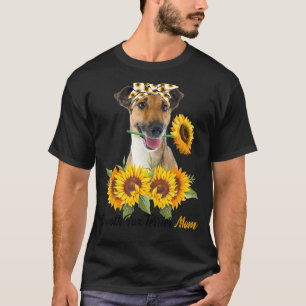 Camiseta Raposa Suave Terrier Mãe Cachorro Sunflower Summer