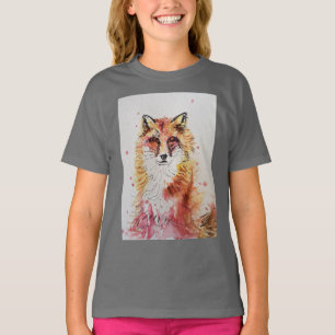 Camiseta Raposa Vermelha Cura Quimológica Raparigas De Aqua