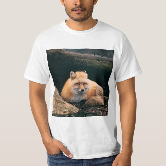 Camiseta Raposa Vermelha Dormindo (Frente)